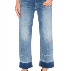 Mother Denim Undone Hem Maverick 27 Double Time
